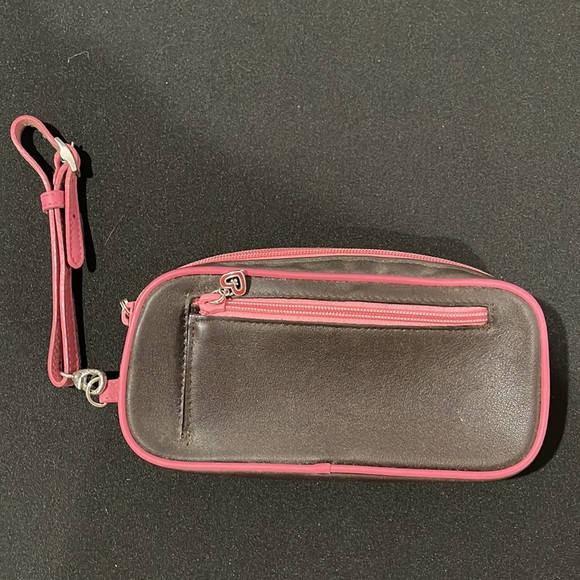 NWT Brighton Leather Cherry Jubilee Wristlet Case Choc Brown Cherries New - Picture 3 of 5